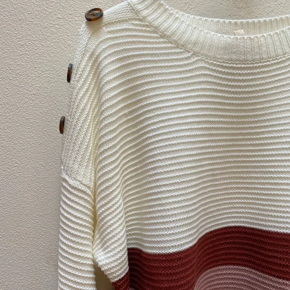Textured Button Sweater - Picture 2 of 4